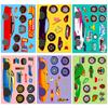 Transfronterizo 6 Hojas/Paquete Divertidos Dibujos Animados de Carreras Juguete de Rompecabezas Pegatinas de Caras Cambiantes para Niños Pegatinas de Recompensa DIY