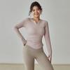Traje de Yoga Plus Size Feminino Top Esportivo para Corrida Secagem Rápida Slim Bonito de Alta Qualidade Pilates Treinamento Fitness Manga Longa