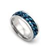 Anillo de cadena giratorio de acero inoxidable con viento frío de mano rápida que sacude el sonido, artefacto abridor de botellas, anillo dominante para hombre al por mayor