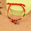 Festival del Bote del Dragón pulsera de cuerda colorida tejida a mano ajustable variedad de dibujos animados universal para niños y adultos cuerda de mano roja
