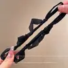 Elástico de Cabelo Plissado com Laço de Tela para Mulheres 2026 Novo Estilo Faixa de Cabelo para Coque Corda de Cabelo para Rabo de Cavalo Acessório de Cabelo