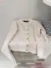 Roupa Europeia Feminina Elegante de Alta Qualidade Shenzhen Nanyou Jacquard de Carta Pequena Fragrante Cardigan de Lã Suave