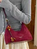 Bolsa de ombro casual, de alta qualidade, estilo coreano, uma bolsa de ombro nichada e estilosa para o dia a dia, apresentando cor sólida, design retrô e um estiloso formato crossbody.