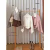 Conjunto Duas Peças AS OFFICIAL Outono Puro Desejo Estilo Retrô Bolinhas Regata + Cardigan Suéter 80895