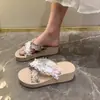 Zapatillas de Mujer Versátiles y de Moda 2025 Verano para Exteriores con Suela Gruesa, Cuña, Encaje y Tira Cruzada, Sandalias para Vacaciones en la Playa para Mujer