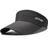 Gorra de Verano Vacía Sombrero Cabeza Grande Anti-ultravioleta Parasol Deportivo Ligero Secado Rápido Velcro Sombrero Sin Sol