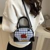 Bolso Satchel Fresco y Lindo a Cuadros para Mujer 2025 Otoño Nuevo Mochila de Moda Trendy Estilo Preppy Bolso Cruzado