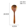 Juego de Teca Madera de Acacia Espátula para Saltear Tres Líneas Espátula Ranurada Cuchara Ranurada Espátula para Freír Utensilio de Cocina Ocho Piezas Estilo Americano