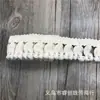 En stock 3.5cm fleco tejido de algodón blanco encaje de algodón textil para ropa hecho a mano accesorios al por mayor