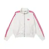 Estilo Coreano Bolinhas Estrelas Estampa Integral Manga Longa Feminina Outono Três Listras Gola Alta Solta Casual Tendência Marca Roupa Esportiva Jaqueta Top