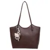 Yuezi 2026 Otoño/Invierno Nuevo Bolso Tote Grande de Gran Capacidad Simple Versátil para Viajes al Trabajo Bolso de Hombro Único Bolso de Axila de Cuero Encerado de Alta Calidad