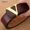 Cinturón de Cuero Genuino Versátil de Moda para Hombres Jóvenes, Cinturón de Hombre Liso con Letras Casual de Negocios, Venta al por Mayor de Fabricante de Tendencia