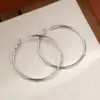 Pendientes de Aro Grandes Exagerados Estilo Hong Kong, Diseño de Nicho para Socialités, Pendientes de Plata Pura, Nuevo Estilo de Moda 2025
