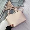 Nuevo Bolso de Cubo Portátil Simple con Texto de Moda Transfronterizo, Niche Simple Combinable Casual de Hombro Cruzado para Mujer