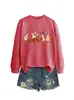Amazon eBay site independente casual fofo divertido feminino pato folha de bordo abóbora outono e inverno Ação de Graças moletom