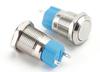 Interruptor de botão de pressão de metal de 12 mm, cabeça plana, autobloqueio, reinicialização, cabeça alta, autobloqueio, reinicialização, interruptor de metal à prova d'água