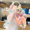 Llavero Creativo de Cangrejo con Pinza de Cangrejo y Perlas de Arena Movediza Colgante para Bolso de Pareja Exquisito Lindo Adorno de Llavero Regalo Venta al por Mayor