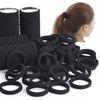 Venta caliente anillo de toalla circular liso de alta elasticidad cuerda para la cabeza sin costuras color marrón leche cuerda para coleta alta cinta para el pelo simple banda de goma