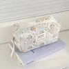 Bolsa de Cosméticos Floral a Juego Transfronteriza Bolso de Mano para Mujer de Lujo Ligero de Alto Valor Bolsa de Artículos de Tocador Portátil de Gran Capacidad para Viajes