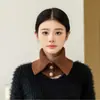 Bufanda de Cuello Falso con Botones de Punto para Mujer Primavera Otoño Invierno Decoración de Suéter Cuello Falso Versátil para Suéter