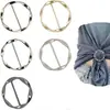 Círculo espiral liga de zinco metal redondo três nós fivela de toalha de seda estilo europeu e americano canto de roupa fivela de roupa roupa