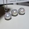 Set de Perlas Naturales S925 Pendientes Geométricos Nido de Pájaro con un Toque de Nicho de Alta Gama, Pendientes y Clavos Estilo Princesa Diana para Mujer en Estilo Lujo Ligero