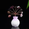 Árvore de Cristal Atacado Cristal Rosa Natural Citrino Cascalho Pequeno Vaso Árvore da Fortuna Decoração de Mesa para Casa Enfeites