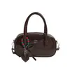 Bolsa de Mão Tendência Versátil para Bowling Feminino Nova Coleção Primavera 2025 Moda Retrô Bolsa de Ombro Bolsa Mensageiro de Alto Padrão