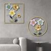 Decoraciones de pared metálicas florales degradadas colgante de pared para pared de fondo decoraciones de pared lujo ligero creativo hierro forjado para colgar en la pared fábrica venta al por mayor