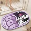 Alfombrilla antideslizante para baño con imitación de cachemira de dibujos animados, absorbente de agua, de secado rápido, resistente a la suciedad, para la puerta de entrada.