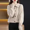 Nuevo Suéter de Invierno para Mujer con Cuello Clásico Elegante, Suéter de Punto de Color Sólido, Camisa Base Interior a la Moda