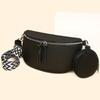 Bolsa Feminina de Couro Genuíno Transfronteiriça Atacado Nova Moda Tendência Bolsa de Cintura Bolsa de Ombro Cruzada Retro Europeia e Americana Bolsa de Peito de Couro de Vaca de Primeira Camada