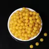 Cuentas sueltas de cristal amarillo, cuentas redondas, cuentas espaciadoras de cristal, pulsera, productos semiacabados para manualidades, accesorios sueltos, collar
