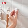 KM 204 Gancho adhesivo fuerte para cocina, gancho de pared sin perforaciones, tamaño pequeño para el hogar, gancho para pegar detrás de la puerta, paquete de 3