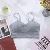 Base em U colete de beleza atacado seda gelada secagem rápida sem costura lingerie feminina franzido pequeno peito alça fina interno envolto no peito