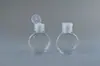 Botella de Spray Transparente PET de 50ml Botella con Tapa abatible Botella para Gel de Manos Botella Plana para Gel de Manos