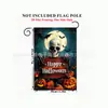2026 Nueva Bandera de Jardín de Halloween Calabaza Fantasma Bandera Decorativa para Exteriores Poliéster Impresión Digital Fábrica de Origen