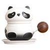 Taza de té de panda, taza de cerámica, taza de café creativa con separación de té, regalo de oficina y negocios, logotipo grabado