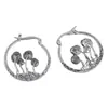 Aretes de anillo hueco con forma de hongo caliente transfronterizos Europa y Estados Unidos aretes vintage de plata fabricantes al por mayor