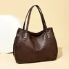 Bolsa de Ombro Feminina Retrô Tendência, Nova Bolsa Transversal Estilo Transfronteiriço, Bolsa de Mão Elegante para Mães de Meia-Idade, Bolsa Tote
