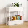 Carrito Estantería Estante de Almacenamiento Librería de Lectura con Ruedas Estante de Almacenamiento de Múltiples Niveles de Pie Almacenamiento Móvil para Uso Doméstico