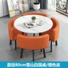 Conjunto simples de mesa e cadeiras de ardósia para negociações, recepção, reunião na loja, uso casual de negócios, mesa redonda pequena, mesa de jantar em casa