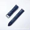 Pulseira de relógio de couro genuíno em estoque atacado primeira camada de couro de vaca pulseira de relógio padrão de bambu fivela de pino simples fivela borboleta para homens e mulheres
