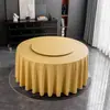 Mantel impermeable y a prueba de aceite, sin arrugas y con diseño oculto, mantel redondo grande sin lavado, mantel de PU a prueba de aceite y resistente a las manchas para mesas de conferencia, uso comercial