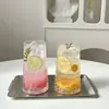 Taza de Vidrio de Aspecto Elegante para Té de Frutas, Taza para Café Americano Helado, Copa de Cóctel, Vaso para Jugos, Vaso para Bebidas Frías, Vaso de Vidrio para Agua