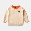 Roupas infantis de primavera 2021 novo suéter para meninos suéter de tricô fino para bebê suéter com bordado infantil top estilo coreano