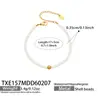 Conjunto de Colar e Pulseira de Pérolas Artificiais e Contas Douradas de Luxo Leve para Mulheres, Conjunto de Joias Corrente de Clavícula com Temperamento Gentil Vintage Francês