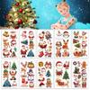 Pegatinas de tatuaje navideñas de tres colores explosivos, impermeables, desechables, para fiestas infantiles