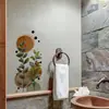 Brup Pegatinas de Pared de Planta Acuarela Estilo Wabi-Sabi Estilo Geométrico Minimalista Pegatinas Decorativas para Embellecimiento de Paredes del Hogar Hs5420E