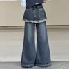 Jeans de Primavera y Otoño para Niñas 2026 Nuevo Estilo Coreano Dulce Jeans Acampanados con Solapa Trasera para Niñas Mayores, Transfronterizo